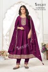 Sameera By Sangeet Vichitra Blooming Silk Kurti With Bottom Dupatta
